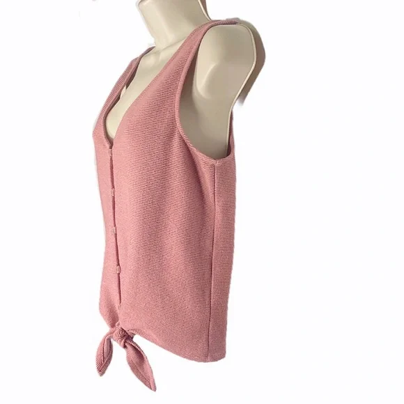 Madewell Texture & Thread Button-Front Tie Tank Top - Picture 6 of 12